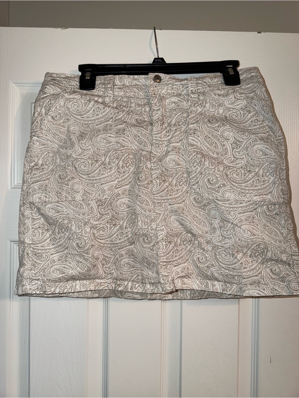 Lee Natural Fit Paisley Stretch Denim Skort Skirt Size 8 M